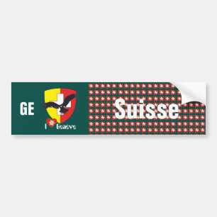 Schweiz Svizzera Suisse Genf Autoaufkleber Bumper Sticker