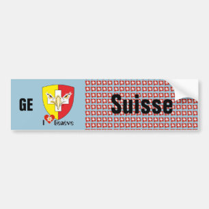 Schweiz Svizzera Suisse Genf Autoaufkleber Bumper Sticker