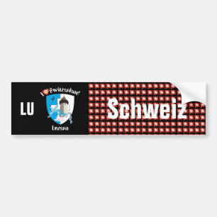 Schweiz Svizzera Suisse Luzern Autoaufkleber Bumper Sticker