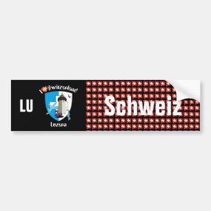 Schweiz Svizzera Suisse Luzern Autoaufkleber Bumper Sticker