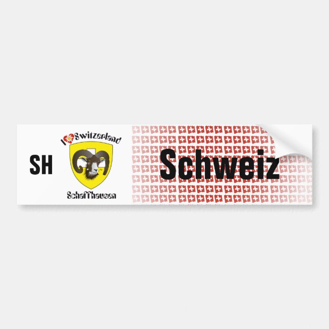 Schweiz Svizzera Suisse Schaffhausen Autoaufkleber Bumper Sticker (Front)
