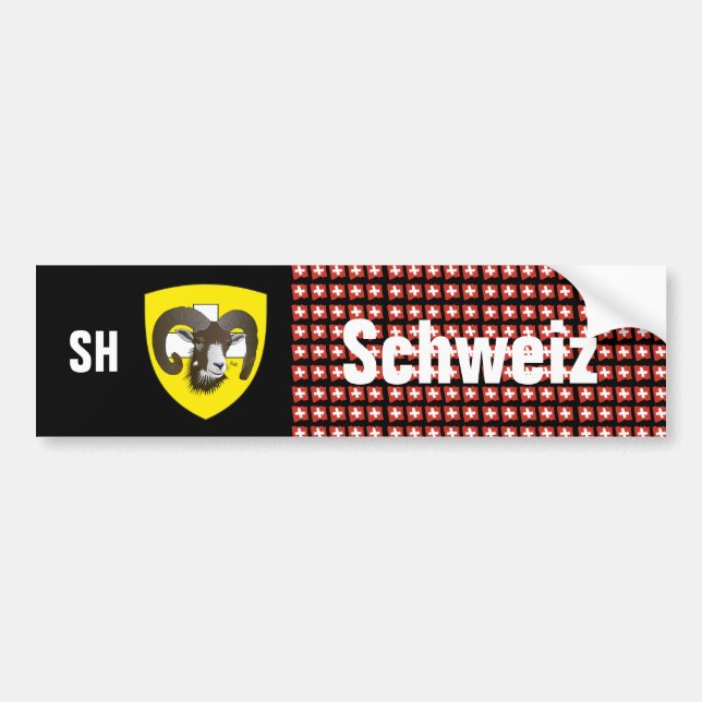 Schweiz Svizzera Suisse Schaffhausen Autoaufkleber Bumper Sticker (Front)