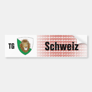 Schweiz Svizzera Suisse Thurgau Autoaufkleber Bumper Sticker