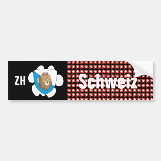 Schweiz Svizzera Suisse Zürich Autoaufkleber Bumper Sticker (Front)