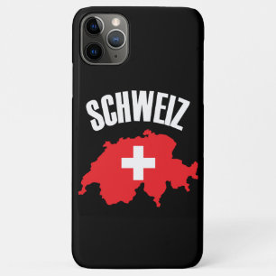 Schweiz Switzerland Map Flag iPhone 11 Pro Max Case