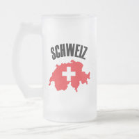 Schweiz Switzerland Map Flag