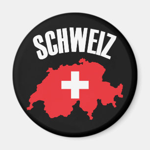 Schweiz Switzerland Map Flag Magnet