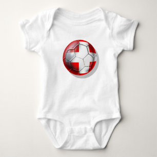 Schweiz Switzerland soccer ball fans gifts Baby Bodysuit