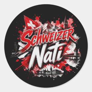 Schweizer Nati - the nickname of the Swiss team Classic Round Sticker