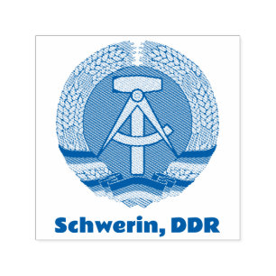 Schwerin, DDR, Schwerin, Germany, East German Ossi Self-inking Stamp
