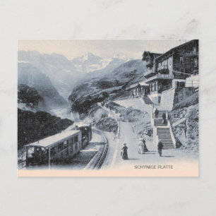 Schynige Platte Railway, Train and Hotel Postcard