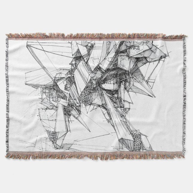 Sci-Fi Abstract  Throw Blanket (Front)