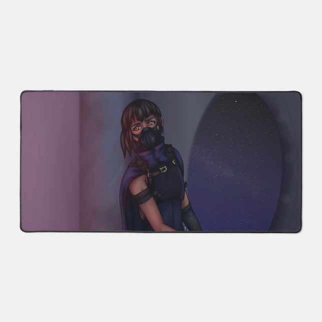 Sci Fi Action Girl Desk Mat (Front)