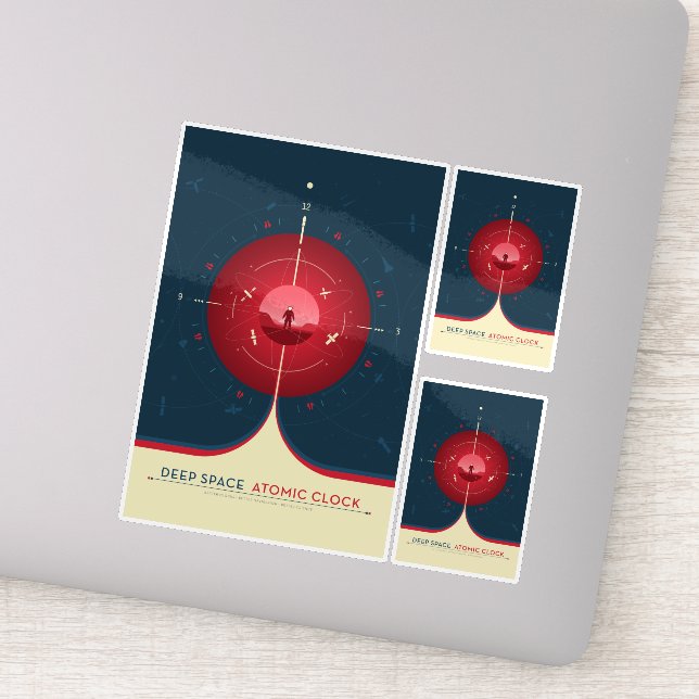 Sci-Fi Ad, Red Atomic Clock, Deep Space (Detail)