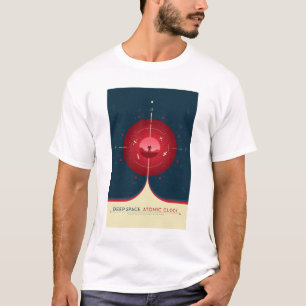 Sci-Fi Ad, Red Atomic Clock, Deep Space T-Shirt