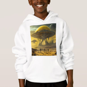 Sci-Fi Alien World View Planet Ufo Tower