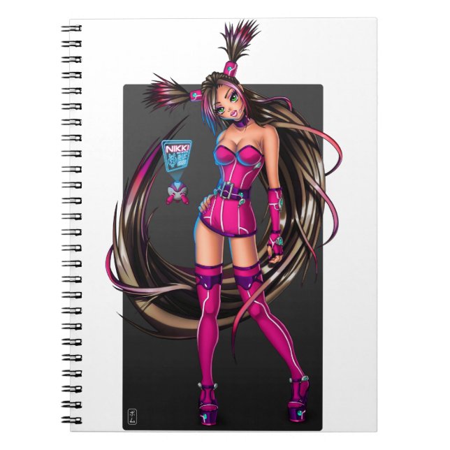 Sci Fi Anime Girl Nikki Notebook (Front)