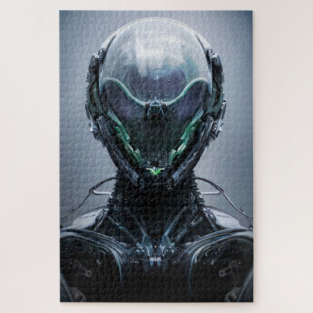 Sci fi Assassin Cyberpunk Hunter Droid Jigsaw Puzzle (Vertical)