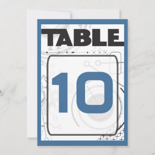 SCI-FI Bar Bat Mitzvah Table Seating Card