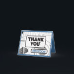 SCI_FI Bar Mitzvah Folded Thank You Card<br><div class="desc">WELCOME!!! Looking for something a bit different? This funny card depicting the traditional jewish "Chair Dance", will make all your guests smile! I can personally help you with your order! Ask me anything! EVERYTHING is customizable! All my designs are ONE-OF-A-KIND original pieces of artwork designed by me! You can only...</div>