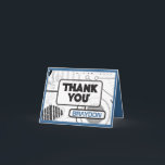 SCI_FI Bar Mitzvah Folded Thank You Card<br><div class="desc">WELCOME!!! Looking for something a bit different? This funny card depicting the traditional jewish "Chair Dance", will make all your guests smile! I can personally help you with your order! Ask me anything! EVERYTHING is customizable! All my designs are ONE-OF-A-KIND original pieces of artwork designed by me! You can only...</div>