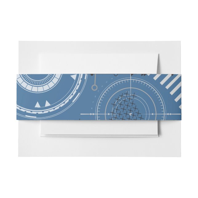SCI-FI Bat Mitzvah Belly Wrap Band Invitation Belly Band (Front Example)