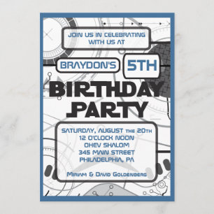 SCI-FI BIRTHDAY PARTY Invitation