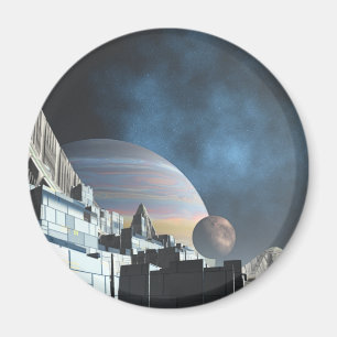 Sci-Fi City Magnet