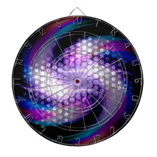 Sci-Fi Colourful Light Over Polka Dots Dartboard