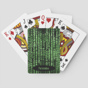 Sci-Fi Computer Code Personalise Playing Cards