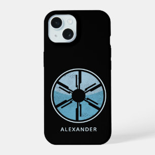 Sci Fi Cosmic Space Blue Ombre Nerd Futuristic iPhone 15 Case