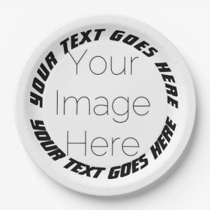 Sci-fi custom photo personalised Paper Paper Plate