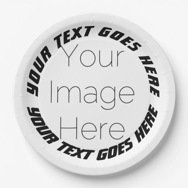 Sci-fi custom photo personalised Paper Plate (Front)