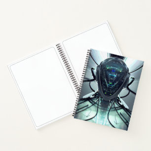Sci-Fi Cyber Droid Fighter Pilot Notebook