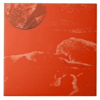 Sci-Fi dying sun in low orbit around hot world Tile