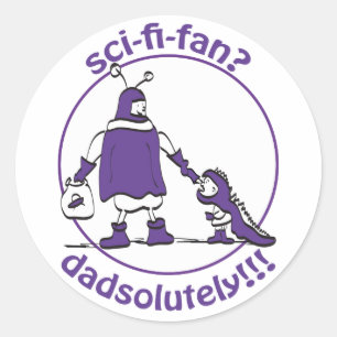 Sci-Fi-Fan Dad Classic Round Sticker