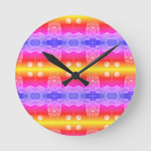 Sci-Fi - fantasy alien space planet worlds Round Clock