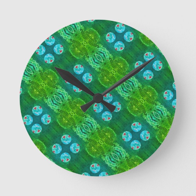 Sci-Fi - fantasy alien space planet worlds         Round Clock (Front)