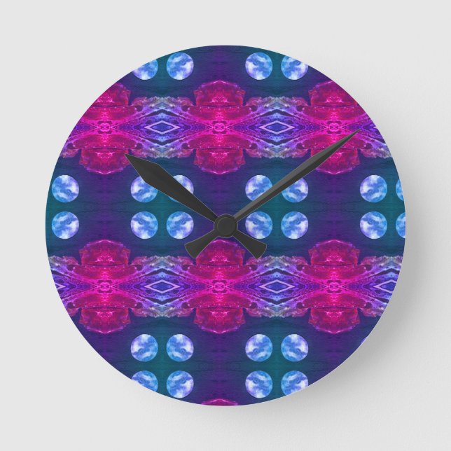 Sci-Fi - fantasy alien space planet worlds         Round Clock (Front)