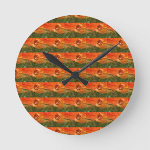 Sci-Fi - fantasy alien space planet worlds Round Clock