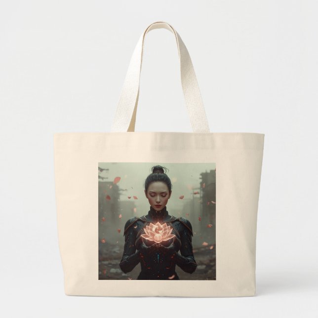 Sci Fi Fantasy Art: Eternal Rebirth Large Tote Bag (Front)