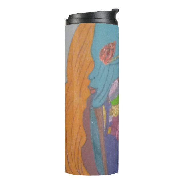 Sci-fi Fantasy Female Creature  Thermal Tumbler (Rotated Left)
