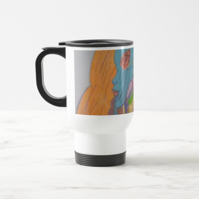 Sci-fi Fantasy Female Creature  Travel Mug (Left)