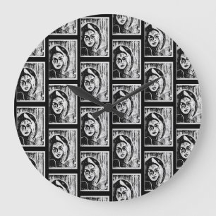 Sci-Fi - fantasy Poe's Lanore and Annabelle Lee Large Clock