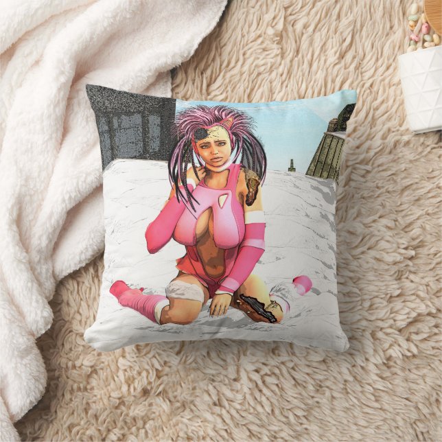 Sci Fi Female Cyborg Cushion (Blanket)