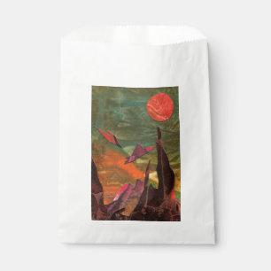 Sci-fi "Fire Birds" alien life forms in flight Favour Bags