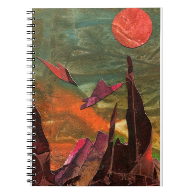 Sci-Fi "Fire Birds" alien life forms in flight Notebook (Front)