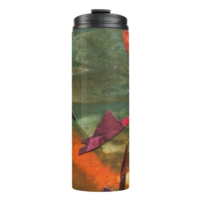 Sci-Fi "Fire Birds" alien life forms in flight Thermal Tumbler (Front)