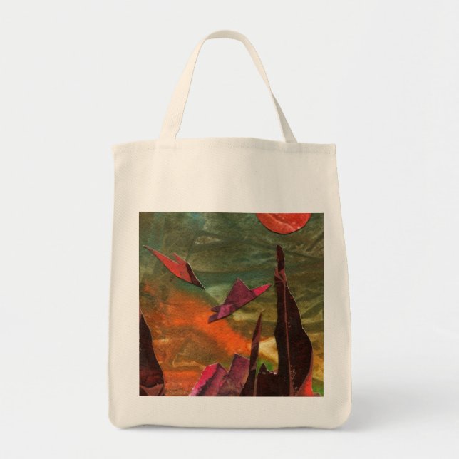Sci-Fi "Fire Birds" alien life forms in flight Tote Bag (Front)