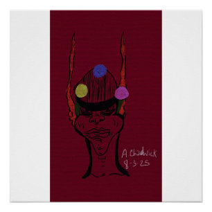 Sci-fi Futuristic Traveler Glossy Poster